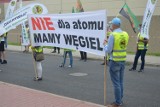 Pikieta przed siedzibą PGE GiEK - protestowali związkowcy