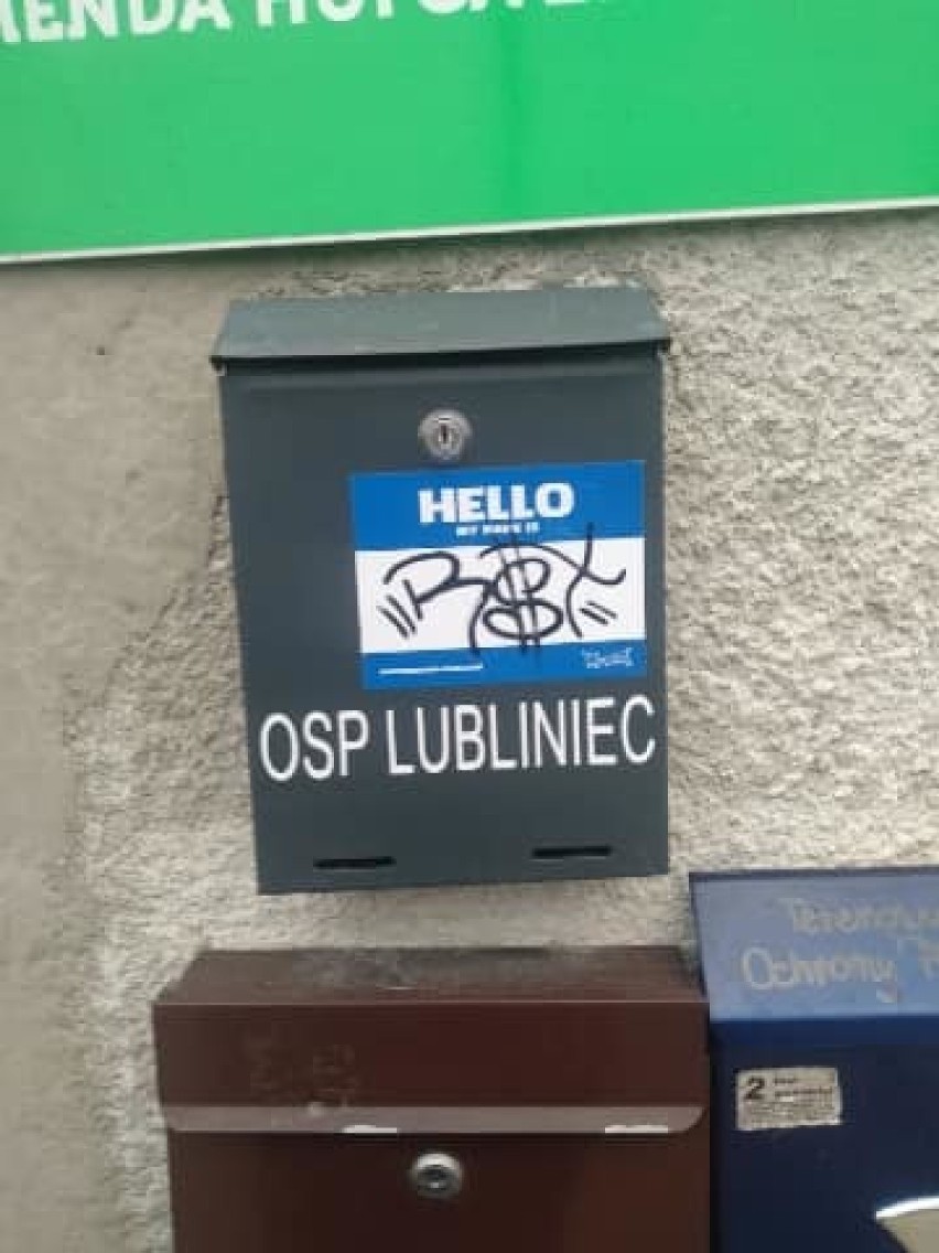 Akt wandalizmu na terenie OSP Lubliniec.