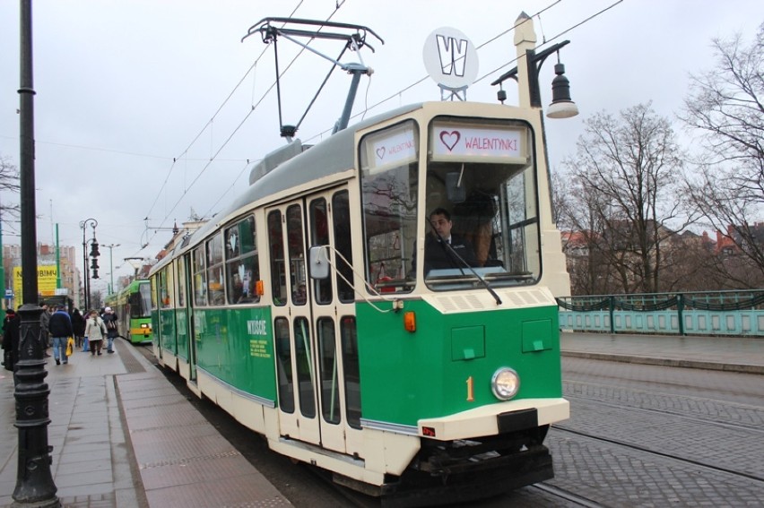 Walentynkowy tramwaj w Poznaniu