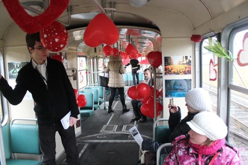 Walentynkowy tramwaj w Poznaniu