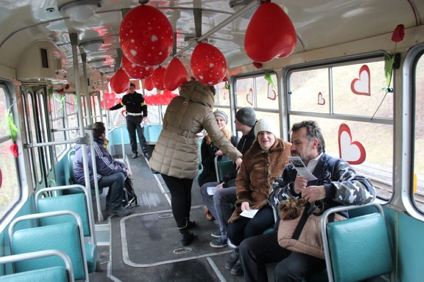 Walentynkowy tramwaj w Poznaniu