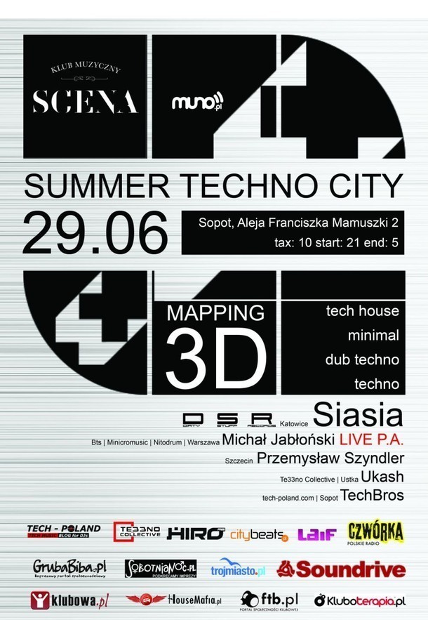 SUMMER TECHNO CITY to seria eventów na której gośćmi będą...