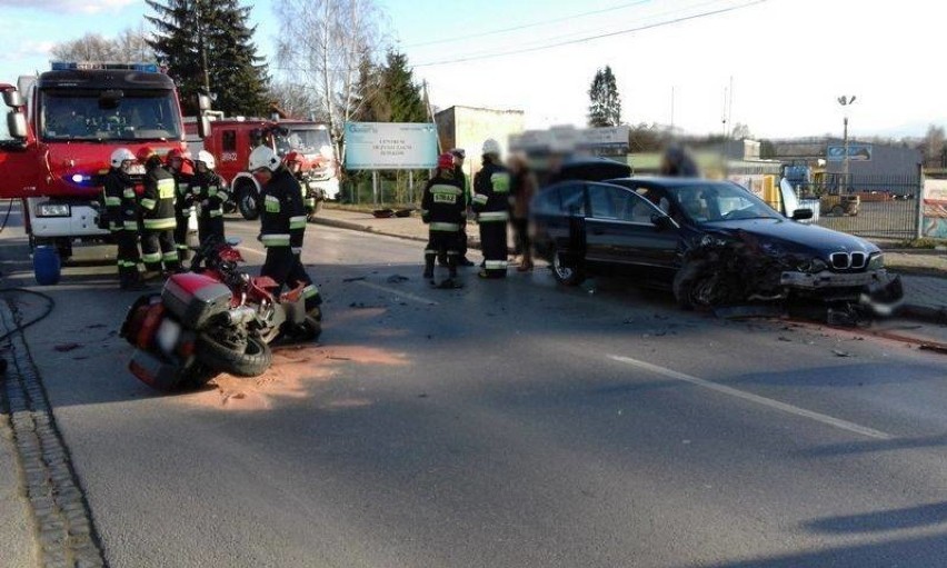 Nowy Sącz. Grożny wypadek motocyklisty [ZDJĘCIA]