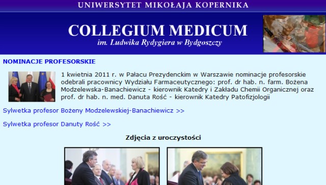 Nominacje profesorskie odebrali z rąk Prezydenta Bronisława ...