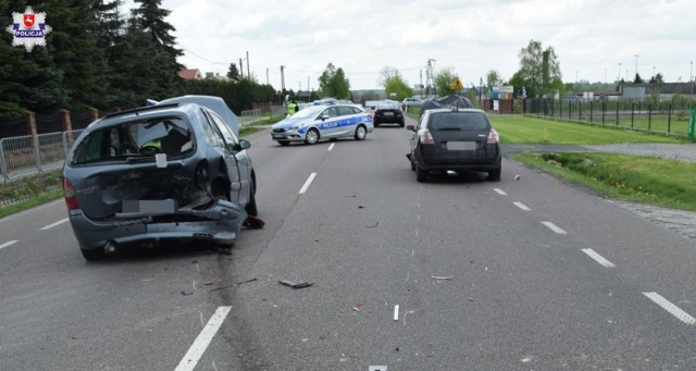 Wypadek w Modliborzycach: fiat najechał na tył citroena. Pięć osób trafiło do szpitala