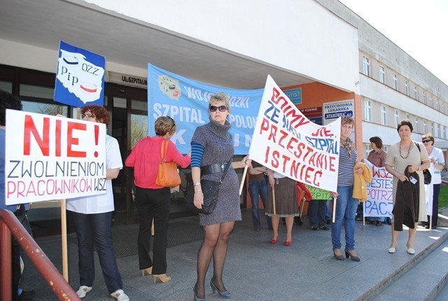 Pielęgniarki protestują przeciwko zwolnieniom w szpitalu