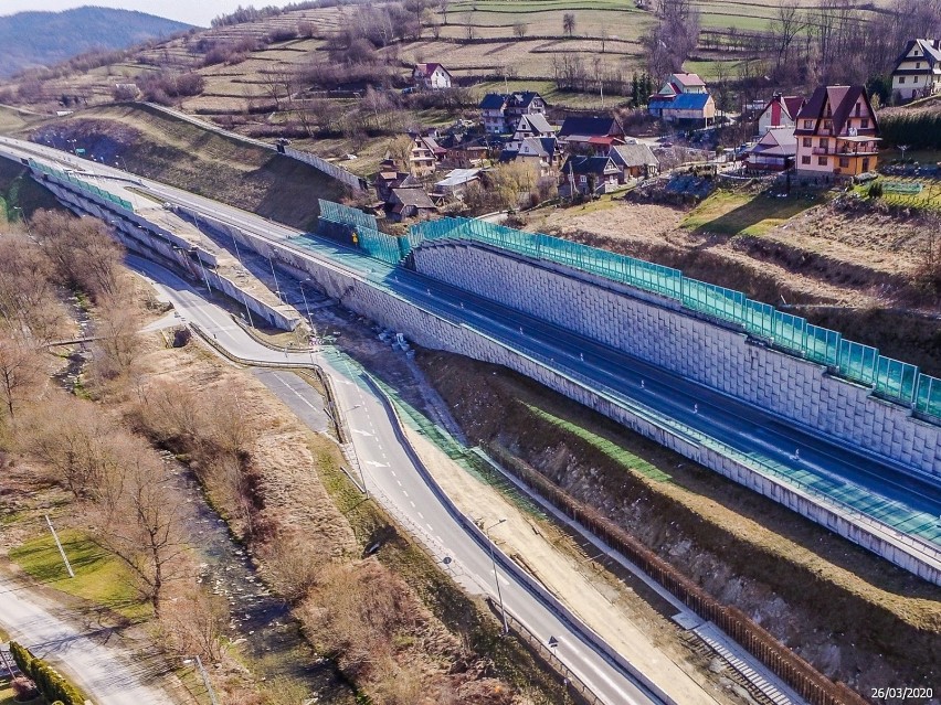 Budowa zakopianki na odcinku Lubień - Rabka cały czas trwa....