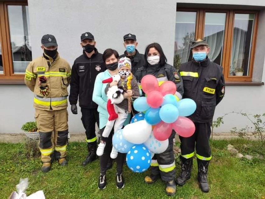 Strażacy z OSP w Rzeczenicy odwiedzili Kacperka
