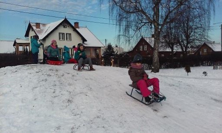 Stegna. Zabawy na śniegu