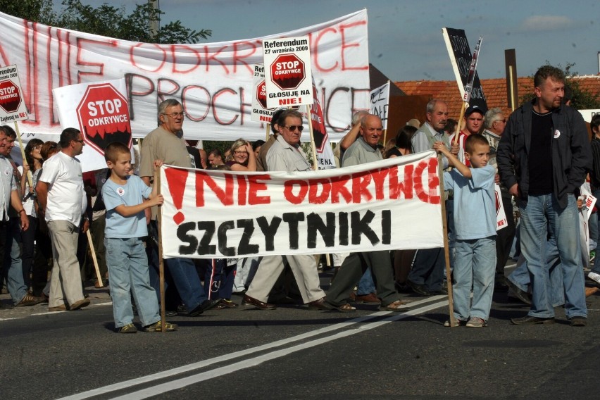 Protest przeciwko budowie kopalni węgla brunatnego w regionie legnickim, zobaczcie zdjęcia