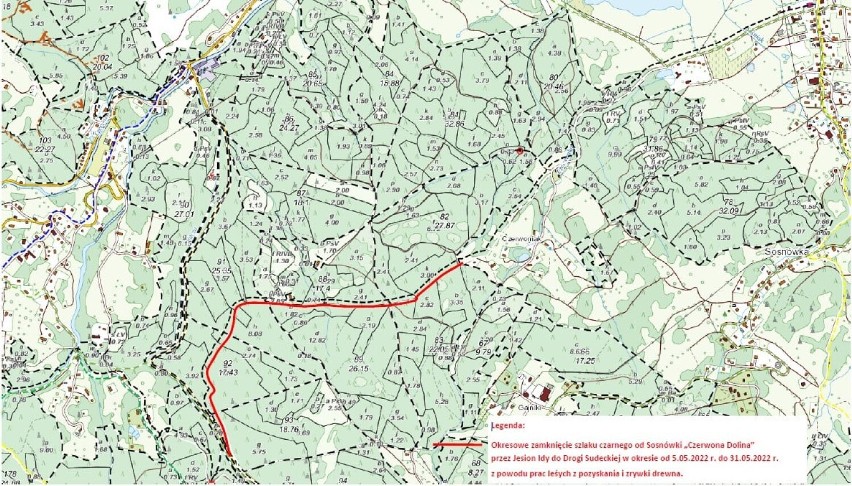 Nadleśnictwo "Śnieżka" informuje, które szlaki turystyczne są zamknięte