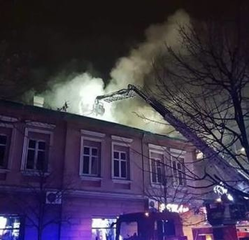 Nocne pożary kamienic w Andrychowie