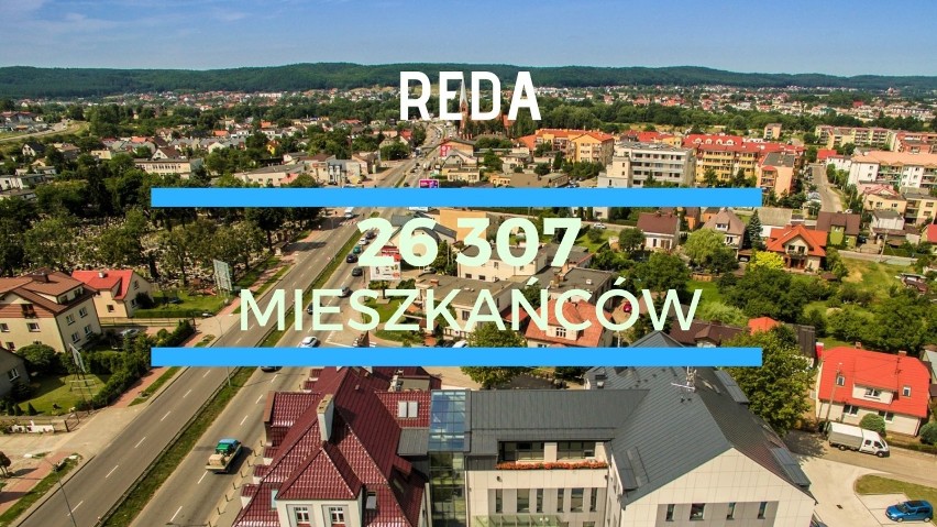 Reda jest niewielkim miastem z liczbą mieszkańców wynoszącą...