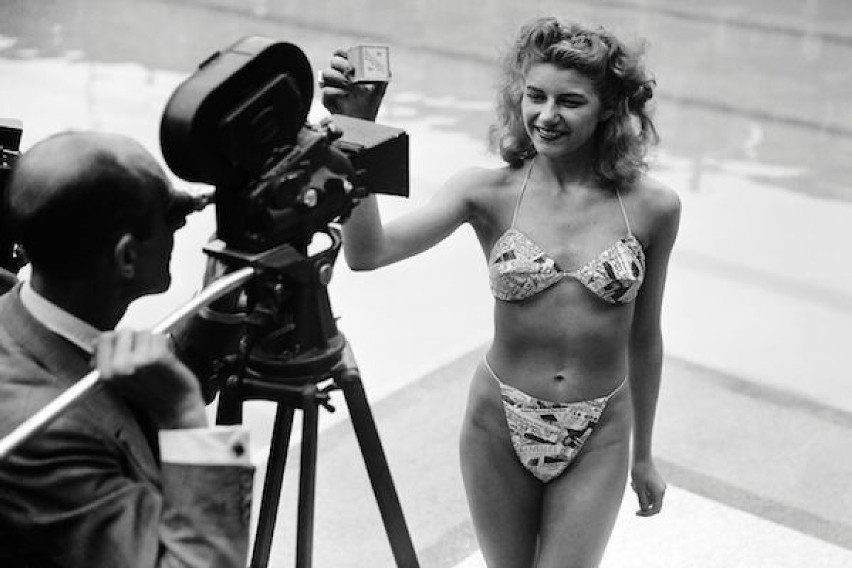 Micheline Bernardini po prezentacji pierwszego bikini...