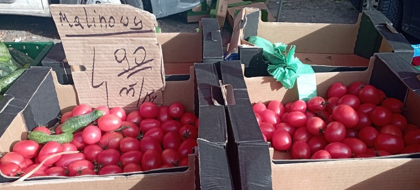 Małe pomidorki malinowe kosztowały tutaj po 4,90 złotych