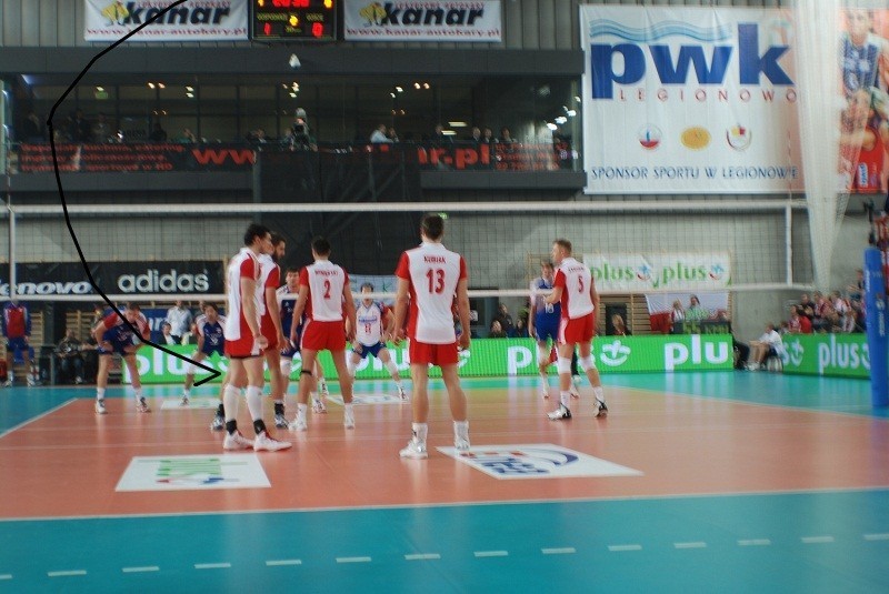 Reprezentacja Polski podczas meczu z reprezentacją Czech