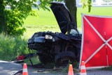 Śmiertelny wypadek pod Kaliszem. Auto rozbiło się na drzewie [FOTO]