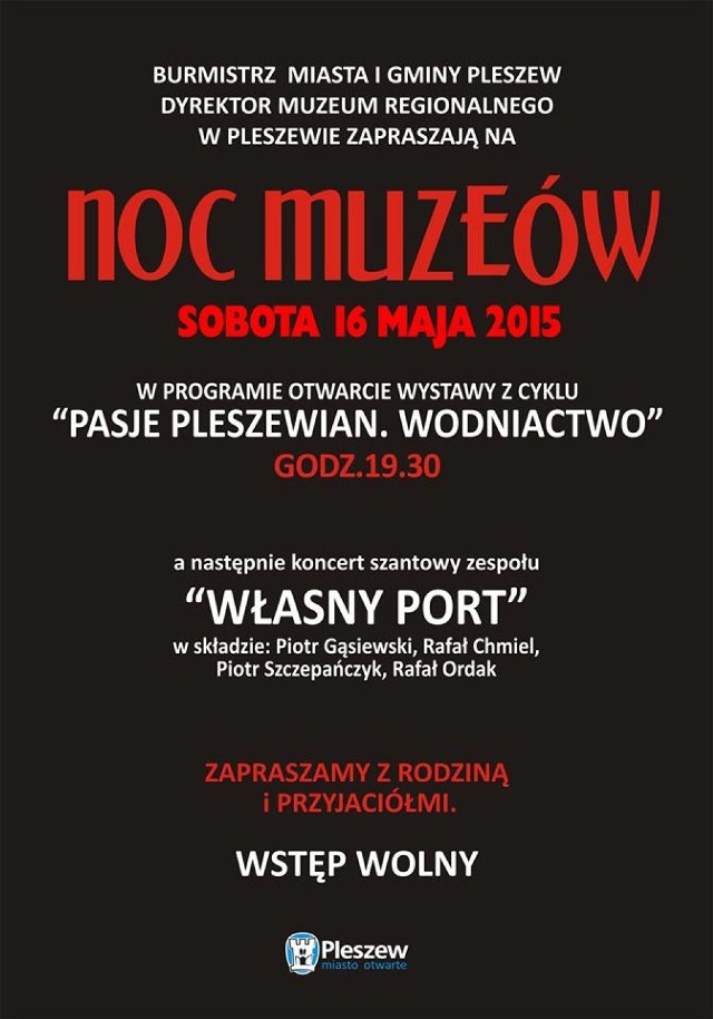 Noc Muzeów 2015 w powiecie pleszewskim