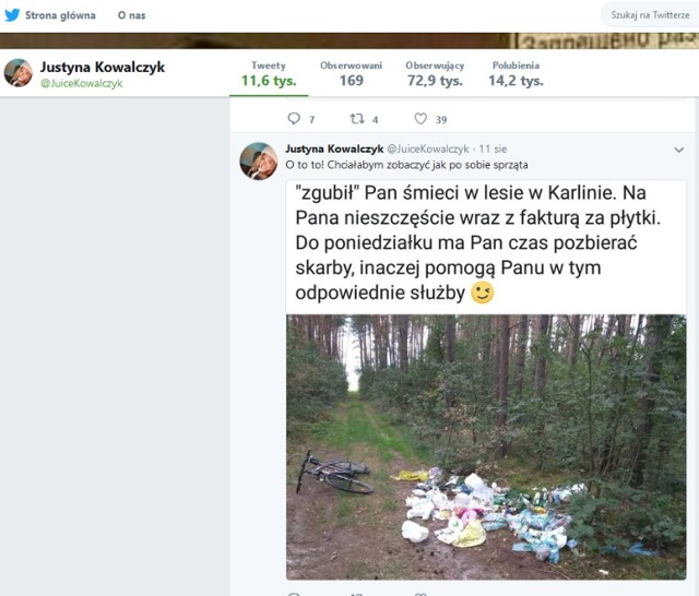 Mieszkaniec Piotrkowa zrobił zdjęcie śmieci w lesie w Karlinie i je opublikował na FB. Dzięki wpisowi i reakcji w sieci, śmieci zniknęły