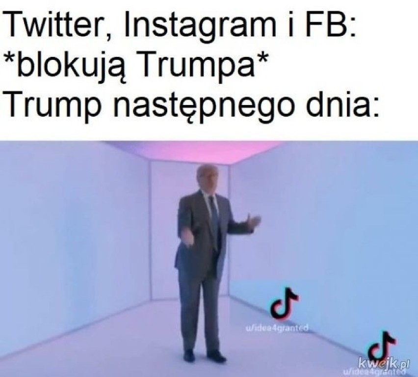 Donald Trump został zablokowany przez Twittera i Facebooka. W Internecie rozpętała się burza. Zobacz MEMY!