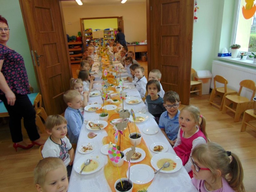 Dzisiaj odbyło się śniadanie wielkanocne w wyszyńskim przedszkolu