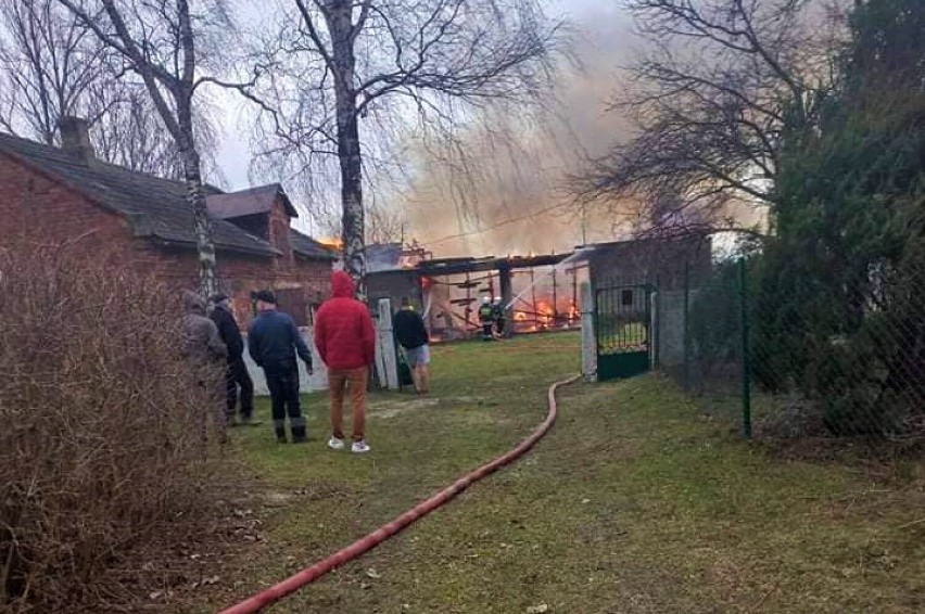 Do dużego pożaru doszło 20 lutego w okolicy Żychlina, gdzie płonęła stodoła