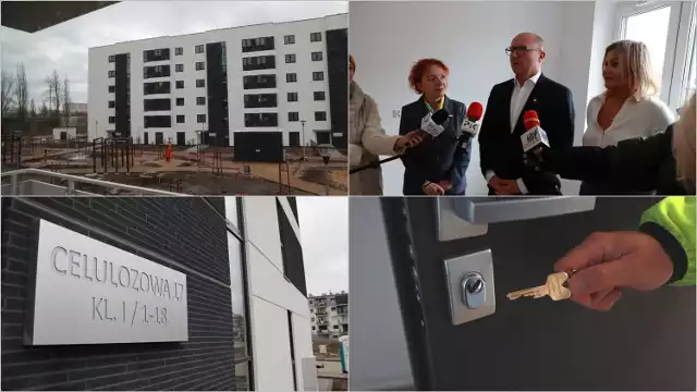 Tak wyglądają nowe bloki mieszkalne przy ulicy Celulozowej. Ratusz obiecuje następne mieszkania. 6 lutego 2024 roku.