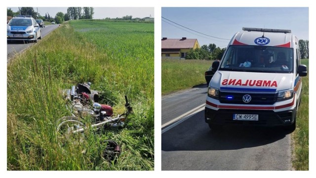Ze wstępnych ustaleń wynika że 65-latek, jadąc motocyklem marki yamaha z kierunku Izbicy Kujawskiej, został wyprzedzony przez nn pojazd