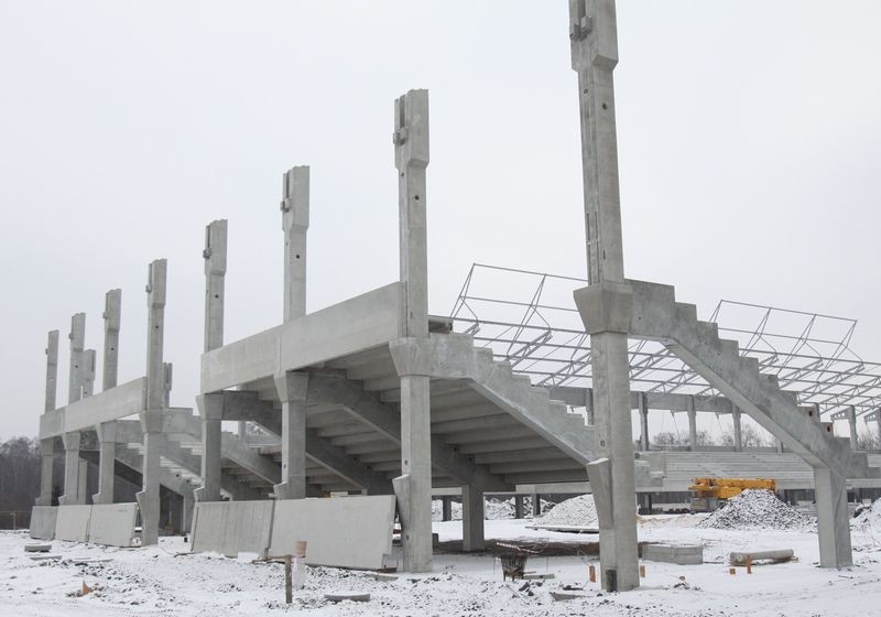Stadion Piasta pod koniec lutego. Zobacz [ZDJĘCIA] z budowy