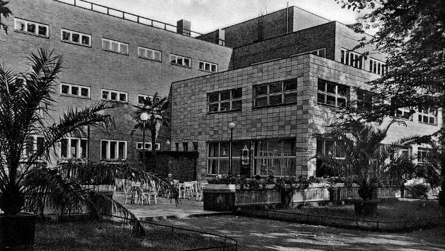 Bytomski basen, lata 40. XX wieku: palmy i kawiarnia