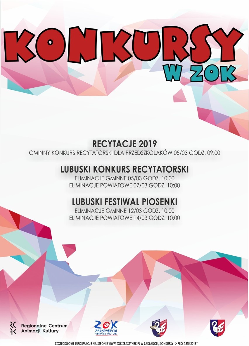 Zbąszynecki Ośrodek Kultury zaprasza, na wiosenne wydarzenia 2019