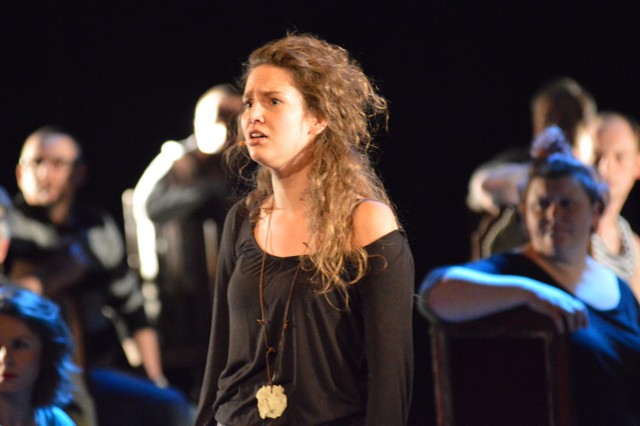 Lubuski Teatr, 10 grudnia 2014 r.: próba musicalu „Ach! Odessa - Mama...” Jana Szurmieja (libretto, inscenizacja, reżyseria i choreografia).