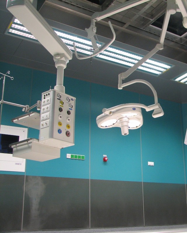 Zdjęcie wykonane w bloku operacyjnym w szpitalu w Raciborzu