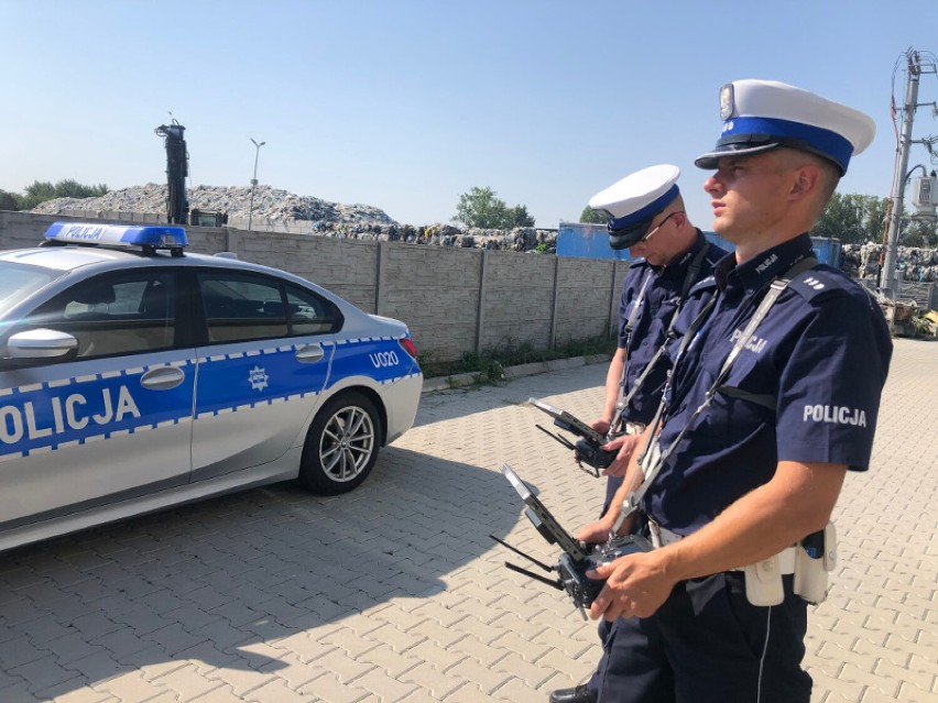Policyjny dron kontrolował zachowania kierowców z Rawicza i okolic
