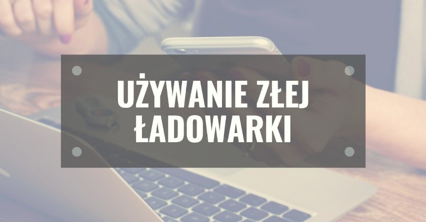 W tym przypadku zaleca się używanie oryginalnej ładowarki....