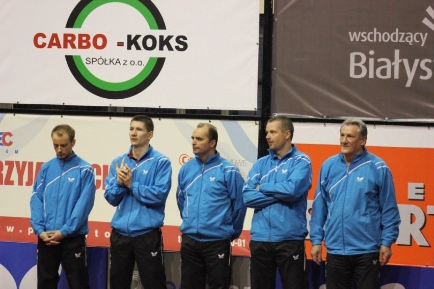 Carbo-Koks Polonia Bytom od lewej: Jakub Kosowski, Tomas...