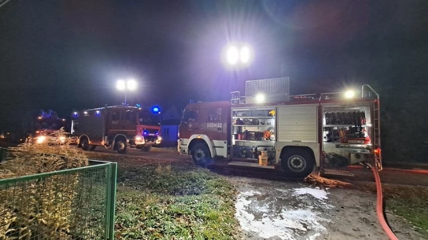 Pożar kotłowni w miejscowości Trzebowa