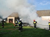 Pożar stodoły w miejscowości Jaroszyn Kolonia [ZDJĘCIA]
