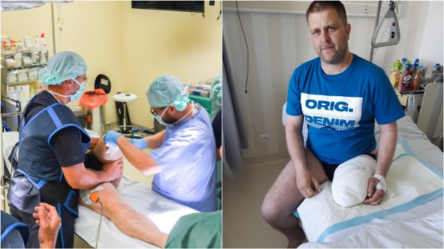 Daniel Walaszek jest szczęśliwy po operacji. Już nie może się doczekać chwili, gdy będzie mógł zrobić pierwsze kroki w nowej protezie