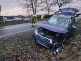 Kolizja w miejscowości Plastowo. Samochód osobowy wjechał do rowu! 