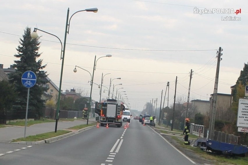 Wypadek na ulicy Oleskiej w Lublińcu. W zdarzeniu ranny...