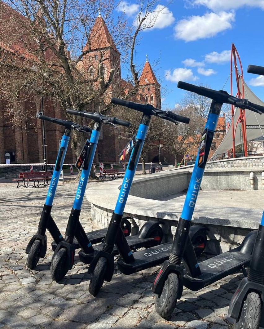 W Kwidzynie pojawiły się hulajnogi elektryczne firmy Quick.