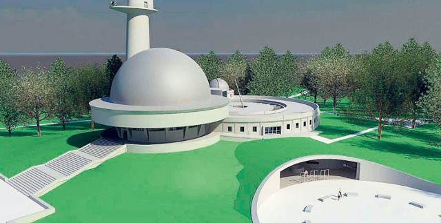 Tak ma wyglądać po przebudowie Śląski Park Nauki. Zmieni sie budynek planetarium, jego wnętrze i otoczenie.