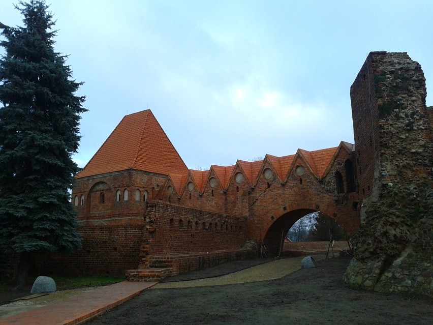 Ruiny murów i zamku krzyżackiego w Toruniu