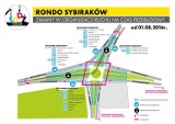 Nowa organizacja ruchu na rondzie Sybiraków w Łodzi [ZDJĘCIA]