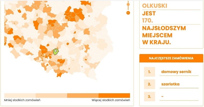 Jakie słodkości zamawia się najczęściej w powiatach Małopolski. Lista i mapa