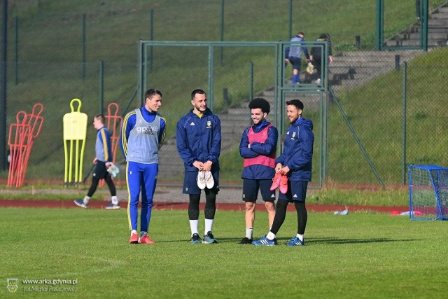 Nabil Aankour podczas zgrupowania Arki Gdynia w Gniewinie