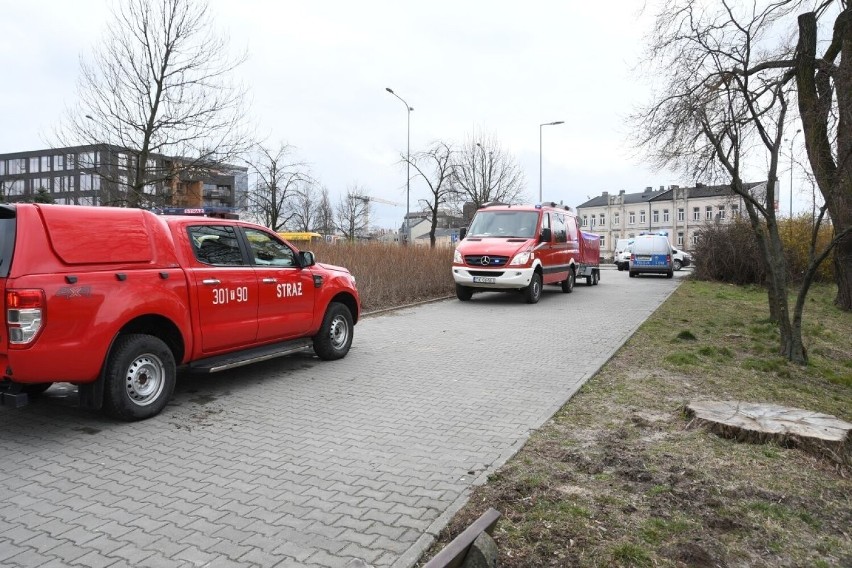 Alarm i akcja strażaków na rzece Silnicy w Kielcach. Co się stało? Zobacz zdjęcia 