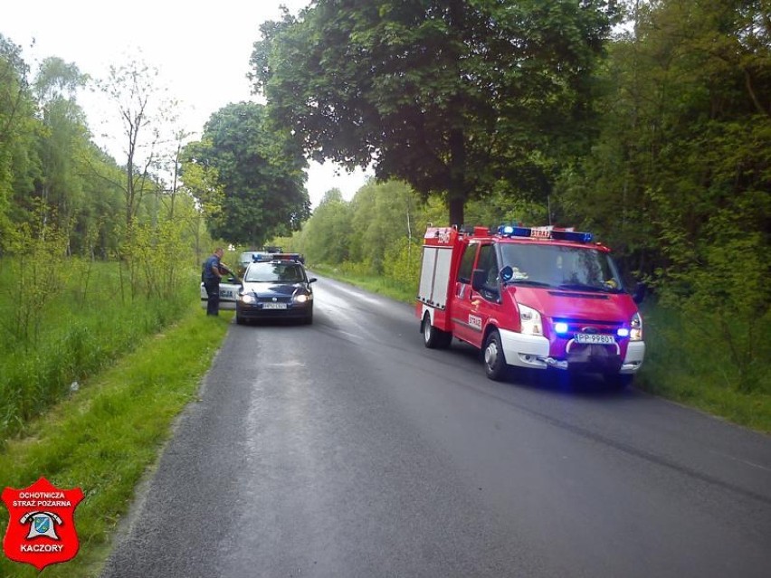 OSP Kaczory: wypadek na trasie Kaczory - Śmiłowo