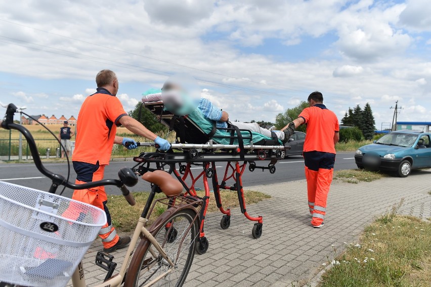 Wypadek na Wolińskiej, potrącony rowerzysta